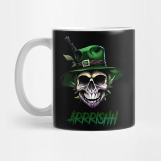 Arrrishh St. Patrick's Day skull Mug